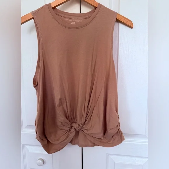 Spiritual Gangster Rose Pink Twist Front Tank - Picture 2 of 6